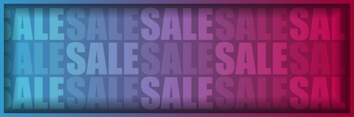 Sale bright background. Vector horizontal banner.