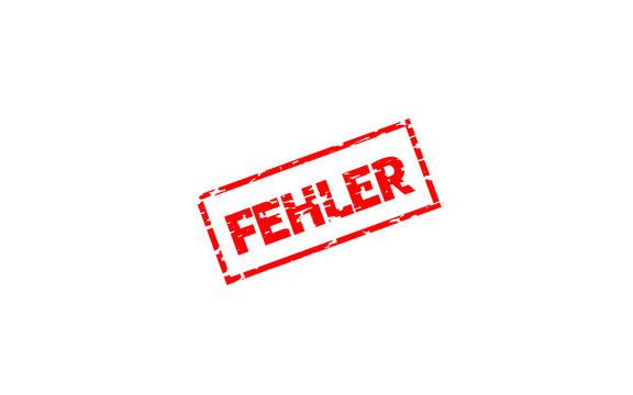 Stempel Fehler