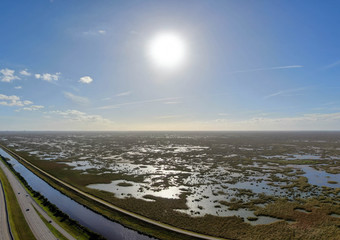 Obraz na płótnie Canvas Drone Aerial South Florida Views