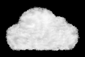 Obraz na płótnie Canvas Cloud icon shape made of clouds on black background ready for mask or blending modes