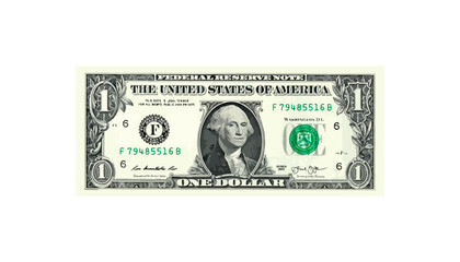 1 Dollar money realistic paper banknotes of USA - vector business art illustration - obrazy, fototapety, plakaty