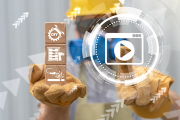 Diy Internet Video Tutorial Concept. Do It Yourself Online Learning Manual.