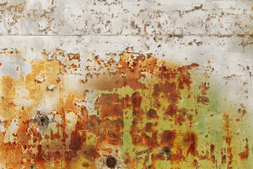 XXL of an old painted wall metal wall. Amazing detail and texture.