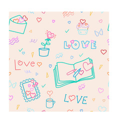 Valentine's Day. Love background seamless pattern