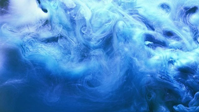 Smoke cloud overlay. Magic spell. Glowing blue vapor motion effect for video editing.