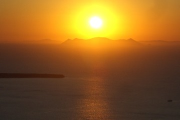 Obraz premium Great view with sunset