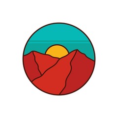 beach logo design vector illustration