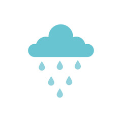 cloud with rain drops icon