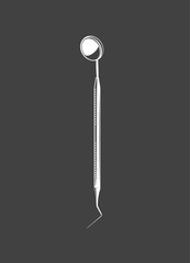 Dental tool isolated on a black background