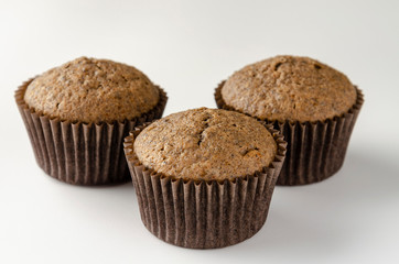 Chaga muffins - Superfood Trend on white background
