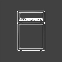 Concert speaker isolated on a white background