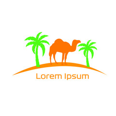 Desert Logo Template. Desert Logotype Isolated. Desert Vector Illustration.. symbol icon