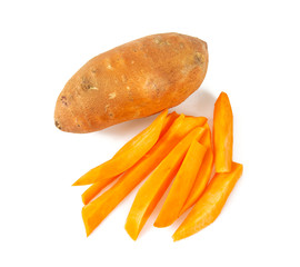 sweet potato isolated on white
