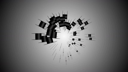 Fantastic animation with abstract 3D objects in slow motion, 4096x2304 loop 4K