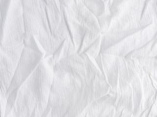 crumpled white cotton fabric, fabric for sewing clothes and shirts