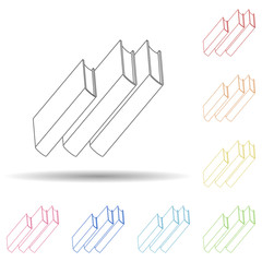 Pile of books flat in multi color style icon. Simple thin line, outline vector of book icons for ui and ux, website or mobile application © Gunay