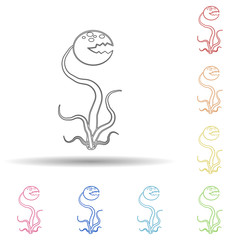 Carnivorous plant cartoon icon. Element of jurassic period icon for mobile concept and web apps. Color cartoon carnivorous plant icon can be used for web and mobile