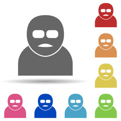 Terrorist in multi color style icon. Simple glyph, flat vector of army icons for ui and ux, website or mobile application