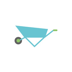 wheel barrow tool isolated icon