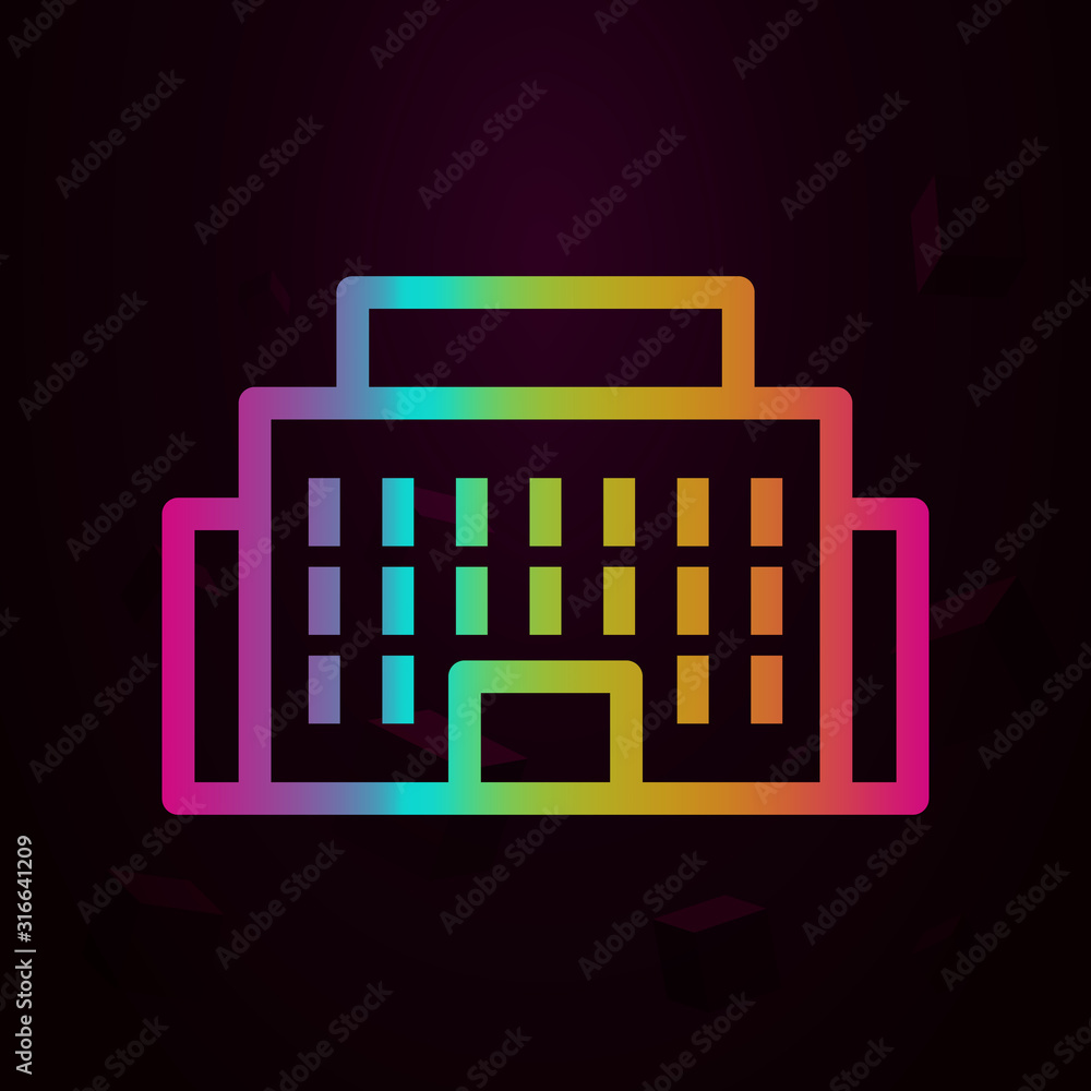 Poster public institution nolan style icon. simple thin line, outline vector of buildings icons for ui and 
