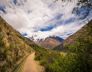 Hiking trail in Andres mountain Peru