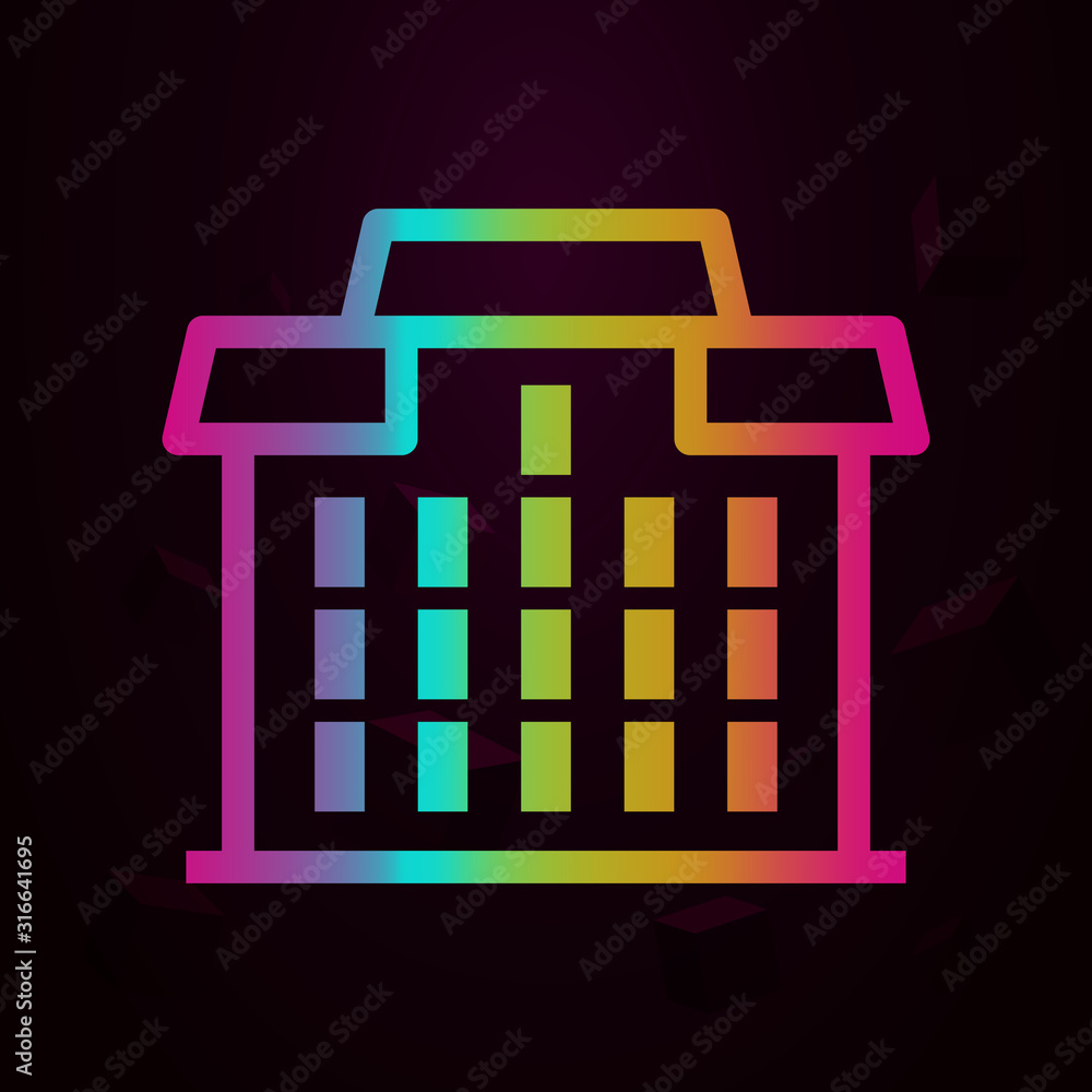 Poster building nolan style icon. Simple thin line, outline vector of buildings icons for ui and ux, website or mobile application