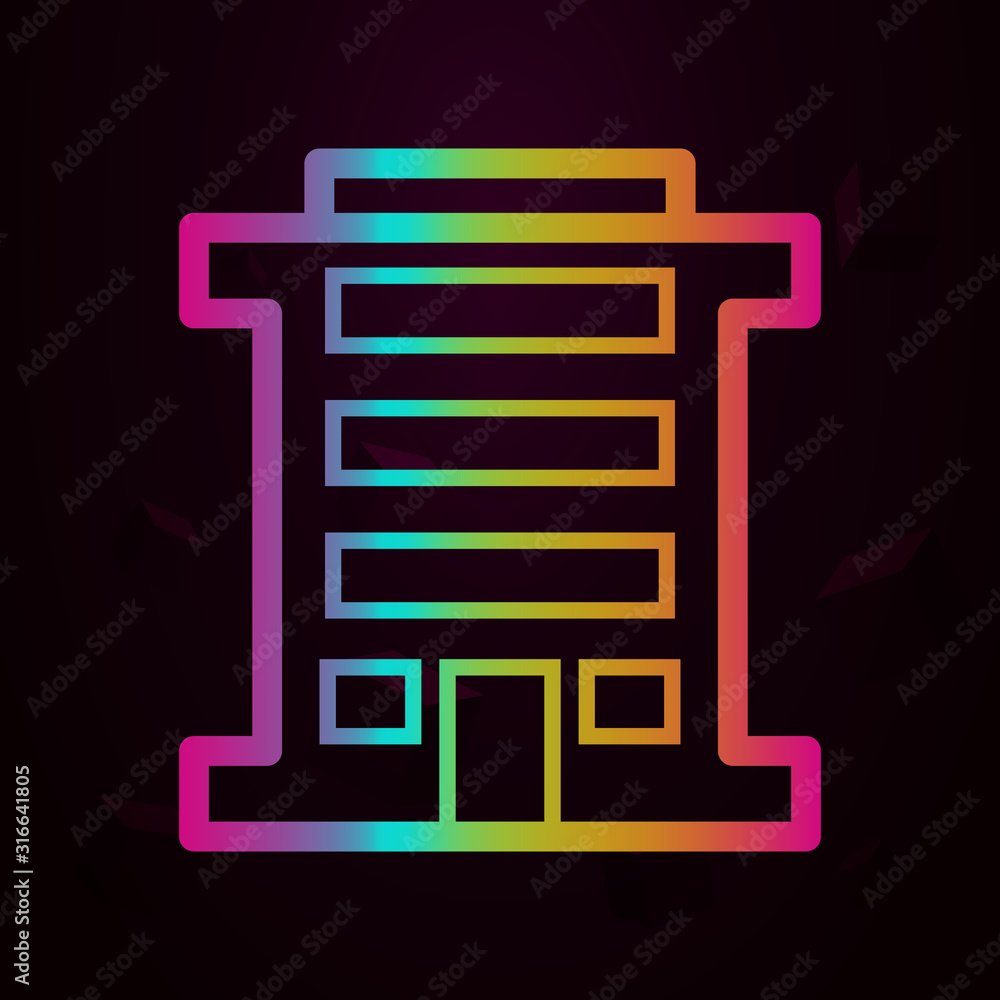 Poster house nolan style icon. simple thin line, outline vector of buildings icons for ui and ux, website o