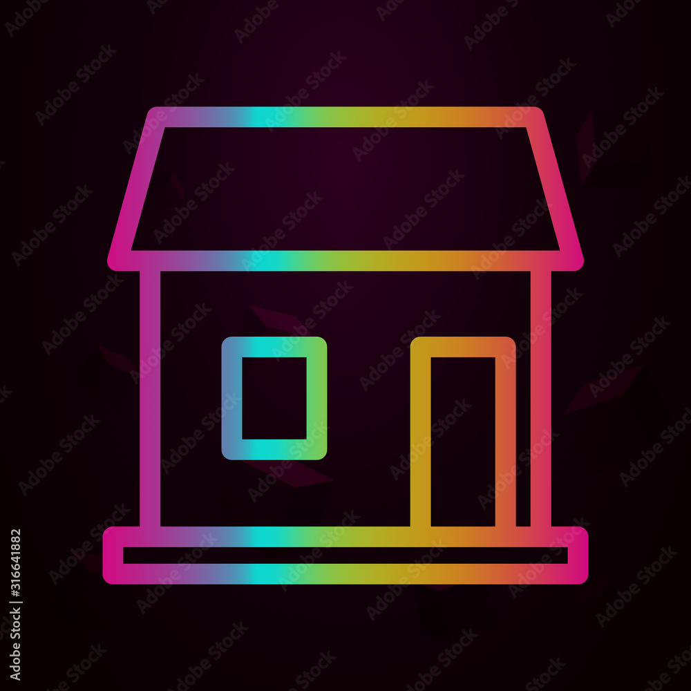 Poster stall nolan style icon. simple thin line, outline vector of buildings icons for ui and ux, website o