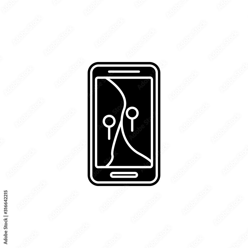 Poster navigator icon. simple glyph, flat vector of camping icons for ui and ux, website or mobile applicat