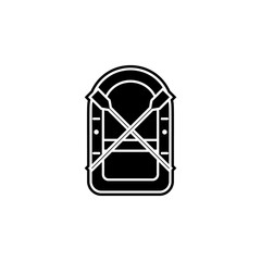 inflatable boat icon. Simple glyph, flat vector of camping icons for ui and ux, website or mobile application