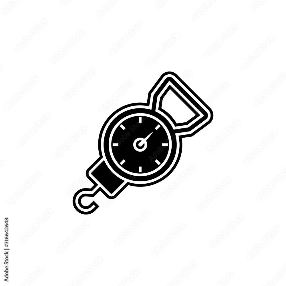 Poster hook scales icon. simple glyph, flat vector of camping icons for ui and ux, website or mobile applic