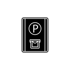 parking ticket icon. Simple glyph, flat vector of camping icons for ui and ux, website or mobile application