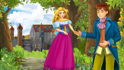 princess, castle, nature, romantic, queen, cartoon, background, beautiful, beauty, calm, cute, environment, fairy, fairy tale, fairytale, flowers, forest, garden, happy, hills, idyllic, illustration, 