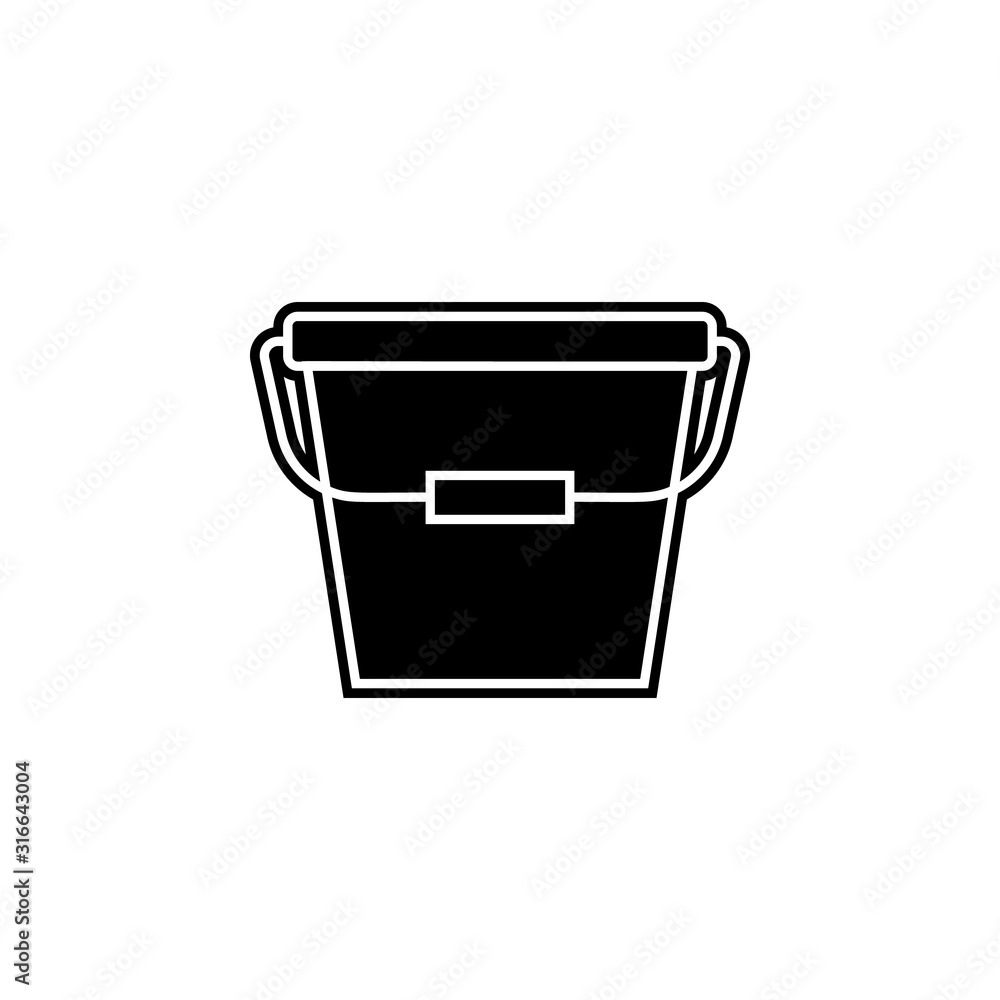 Poster bucket icon. simple glyph, flat vector of camping icons for ui and ux, website or mobile application