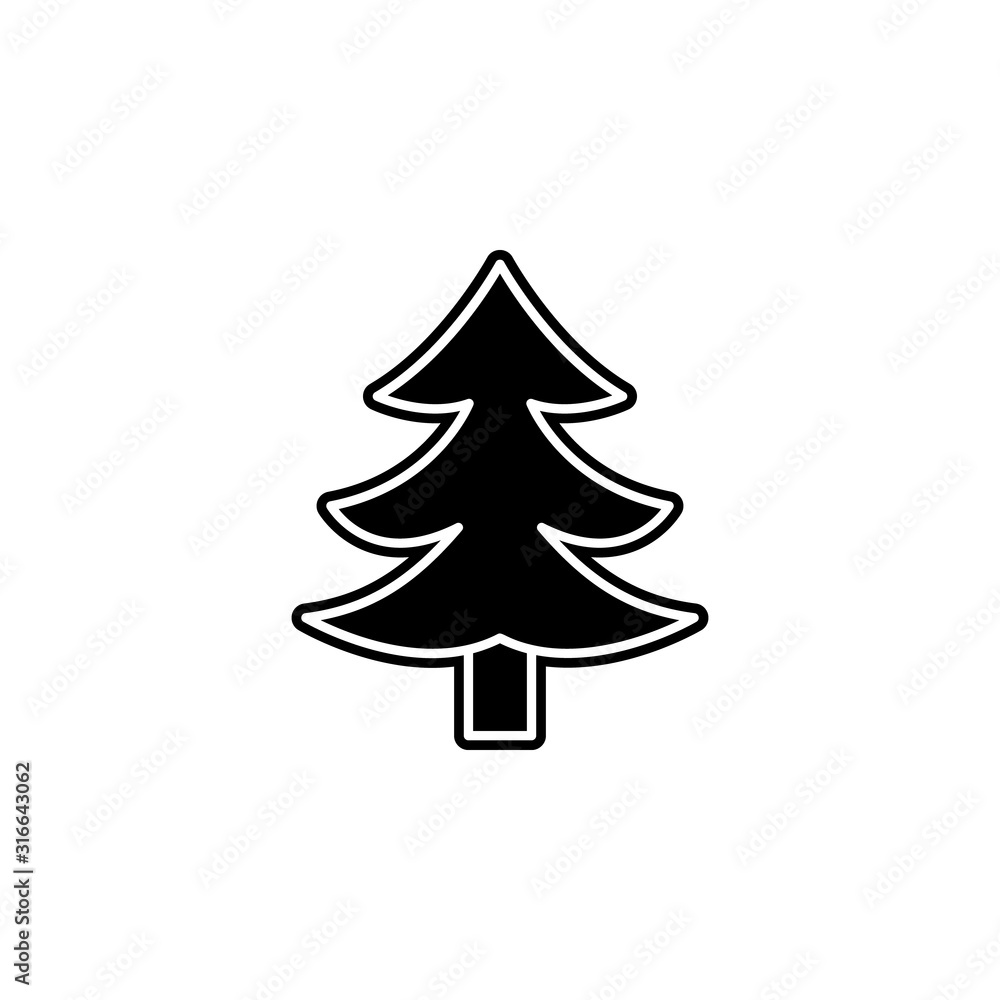 Aufkleber pine icon. simple glyph, flat vector of camping icons for ui and ux, website or mobile application