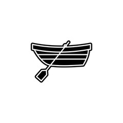 boat with oars icon. Simple glyph, flat vector of camping icons for ui and ux, website or mobile application