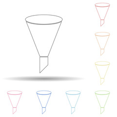 Colored water filter in multi color style icon. Simple thin line, outline vector of web icons for ui and ux, website or mobile application