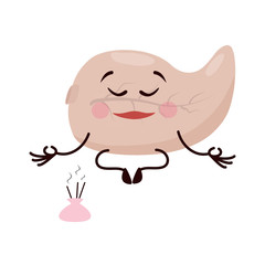 Cartoon character of the pancreas.