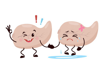 Cartoon character of the pancreas.