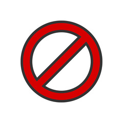 Fototapeta premium Prohibition symbol icon vector illustration EPS 10