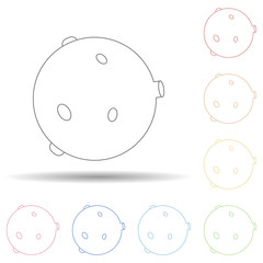 Planet in multi color style icon. Simple thin line, outline vector of space icons for ui and ux, website or mobile application