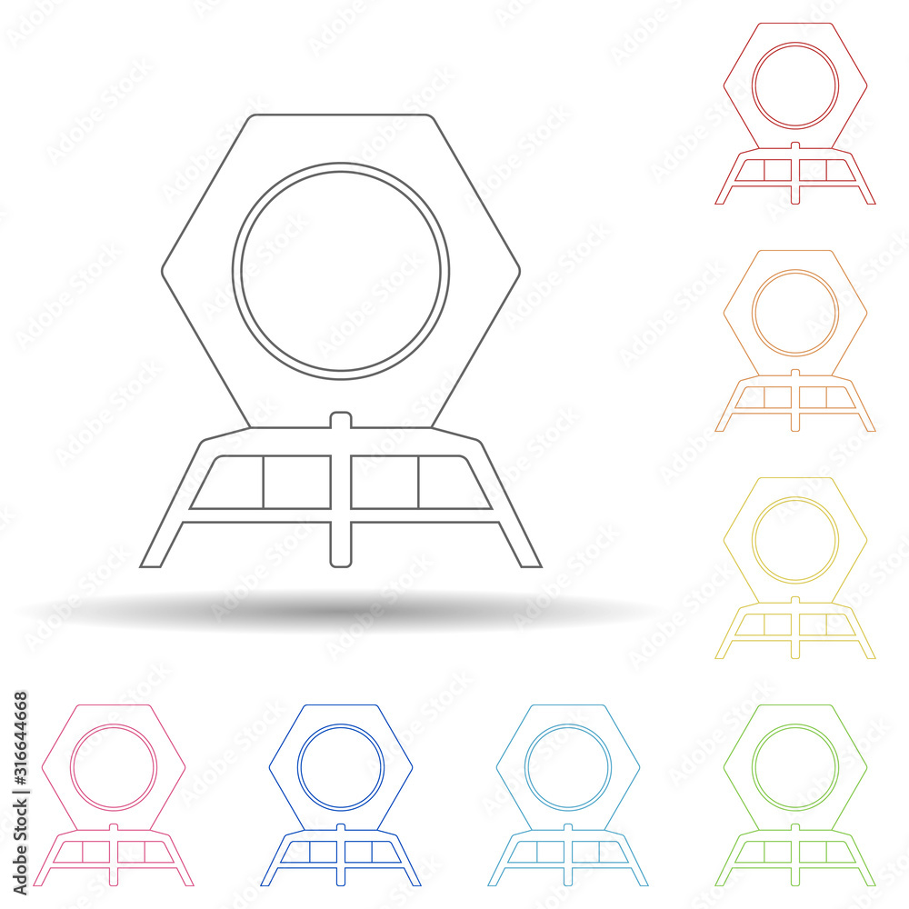 Aufkleber moon-rover in multi color style icon. simple thin line, outline vector of space icons for ui and ux,