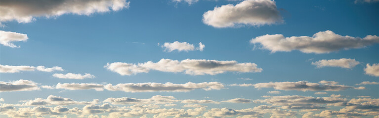 This is a blue sky and clouds in summer.