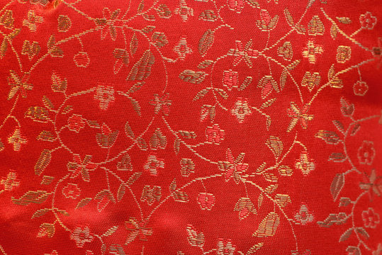 chinese floral pattern fabric