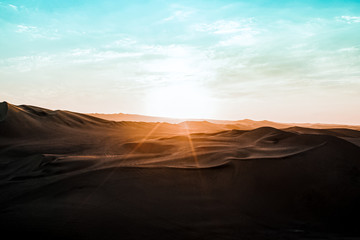 Fototapeta na wymiar Wüste in Ica in Peru