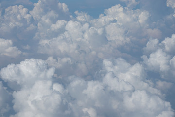 Daylight sky scape with cloudy in the air atmosphere above on the sky
