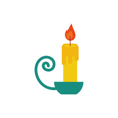 candle fire flame isolated icon