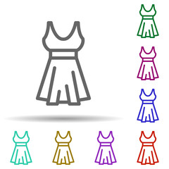 Dress, italy in multi color style icon. Simple thin line, outline vector of italy icons for ui and ux, website or mobile application