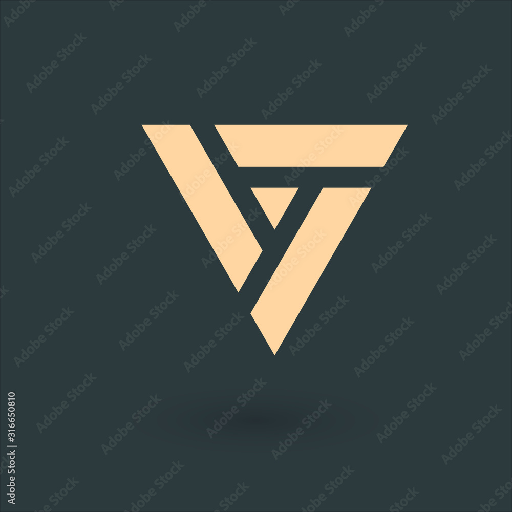 Poster trinity knot in triangle. trinity concept. business identity tech element. stock vector illustration