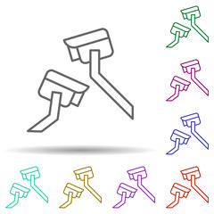 Security camera, mall in multi color style icon. Simple thin line, outline vector of mall icons for ui and ux, website or mobile application